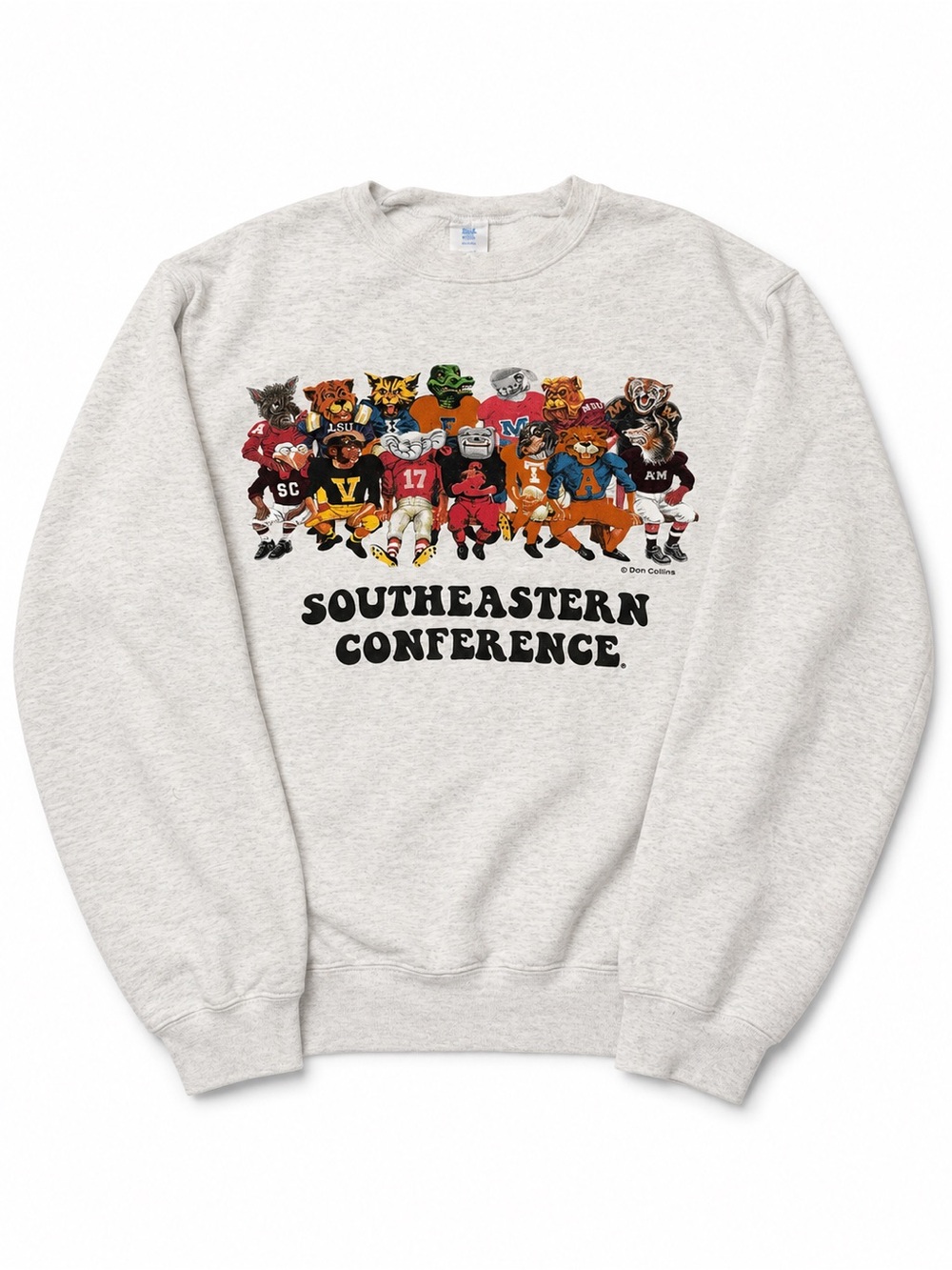 Gildan Heather Gray SEC Mascot Crewneck Sweatshirt
